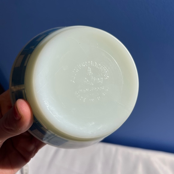 2 vintage Fire King Anchor Hocking Rare Blocks  blue and green Milk Glass 5” - Picture 13 of 14